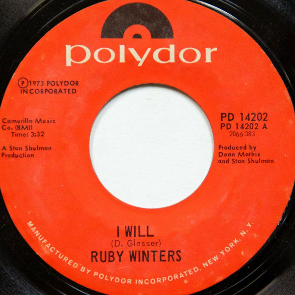 Ruby Winters : I Will (7")