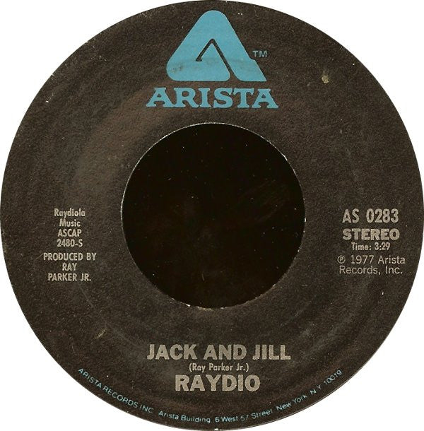 Raydio : Jack And Jill (7", Single, Styrene, Pit)