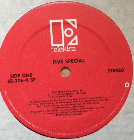 Five Special : Five Special (LP, Album, SP )