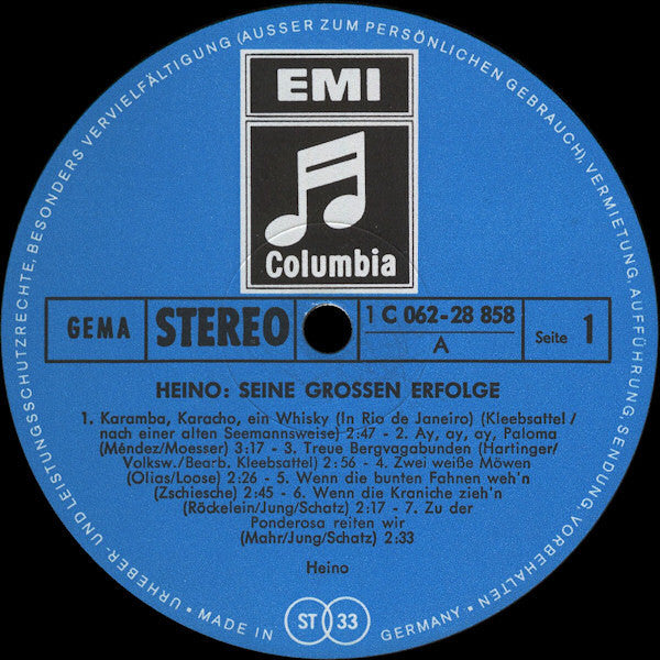 Heino : Seine Grossen Erfolge (LP, Comp)