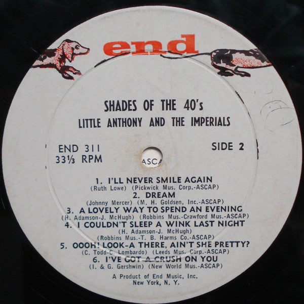 Little Anthony & The Imperials : Shades Of The 40's (LP, Album, Mono)