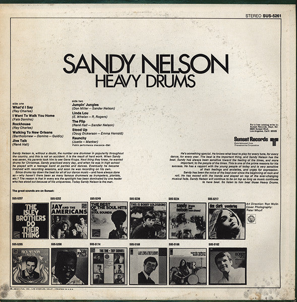Sandy Nelson : Heavy Drums (LP, Comp)