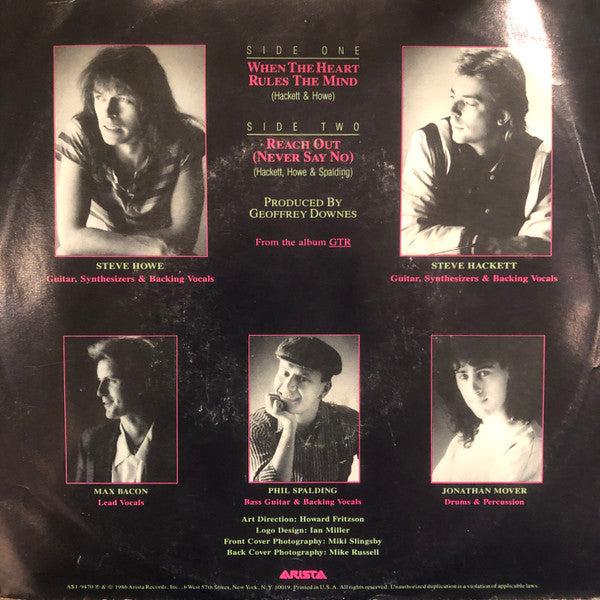 GTR (2) : When The Heart Rules The Mind (7", Single)