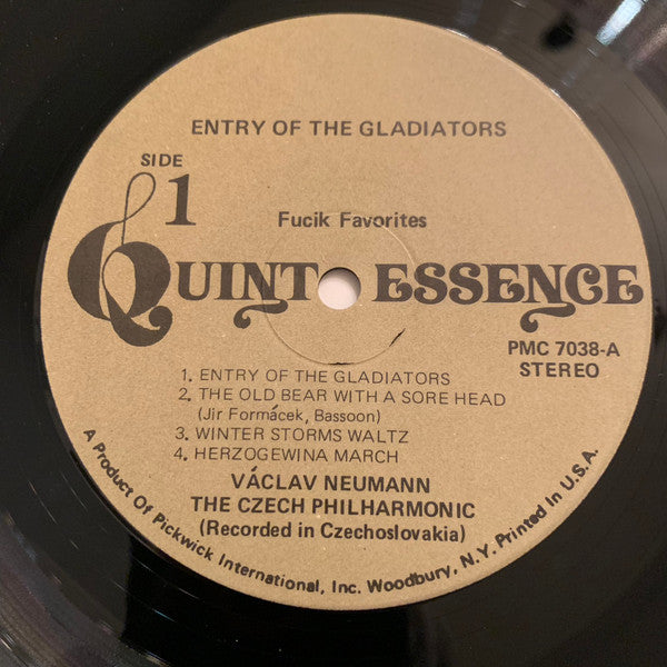 Julius Fučík, The Czech Philharmonic*, Václav Neumann : Entry Of The Gladiators (LP, Album)