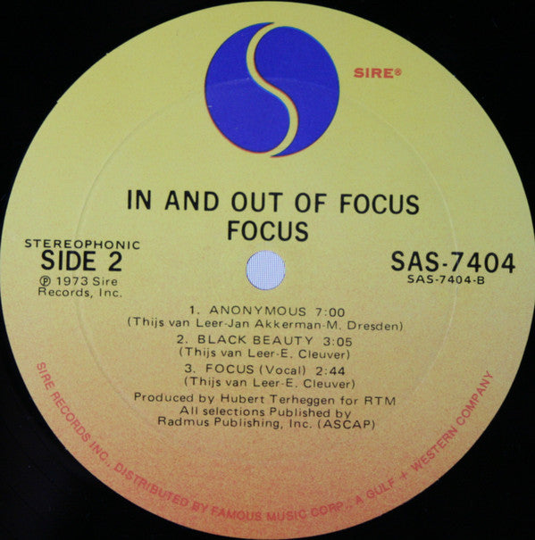 Focus (2) : In And Out Of Focus (LP, Album, RE)