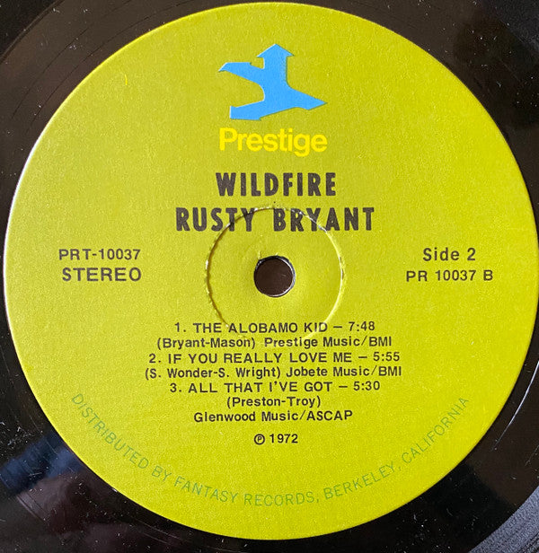 Rusty Bryant : Wild Fire (LP, Album, Ind)