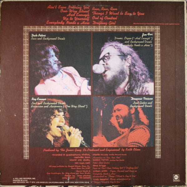 James Gang : Passin' Thru (LP, Album, Club)