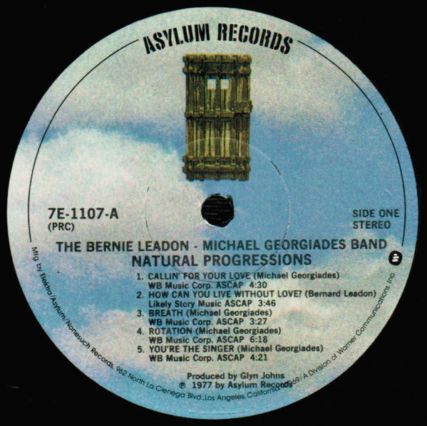 The Bernie Leadon-Michael Georgiades Band : Natural Progressions (LP, Album, PRC)