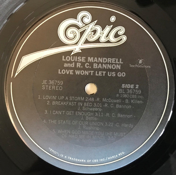 Louise Mandrell & R.C. Bannon : Love Won't Let Us Go (LP, Album)