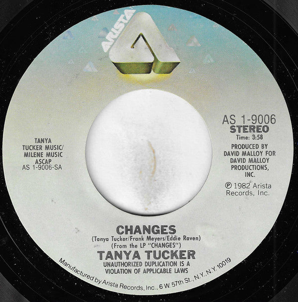 Tanya Tucker : Changes (7", Styrene, Ind)