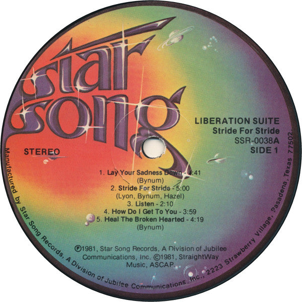 Liberation Suite : Stride For Stride (LP, Album)