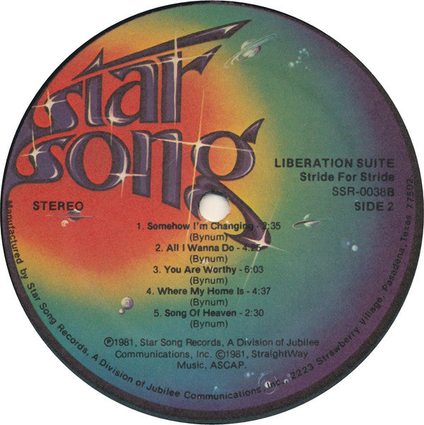 Liberation Suite : Stride For Stride (LP, Album)