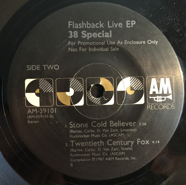 38 Special (2) : Flashback Live EP (7", EP, Promo, B P)