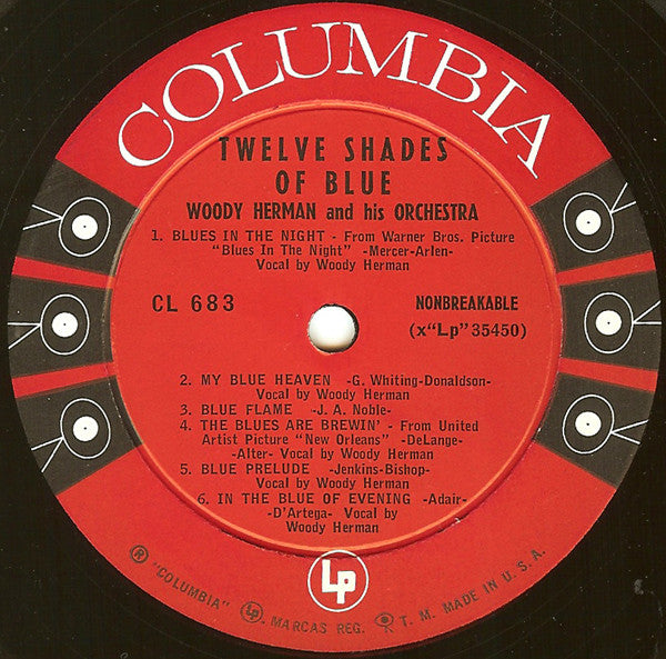 Woody Herman And His Orchestra : Twelve Shades Of Blue (LP, Album, Mono)