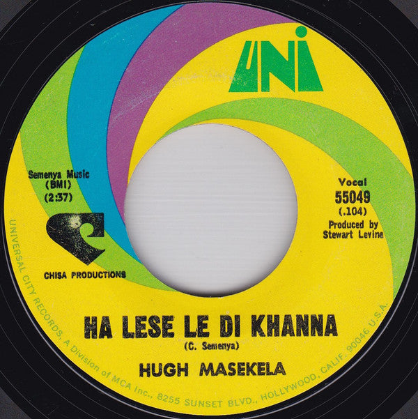 Hugh Masekela : There Are Seeds To Sow / Ha Lese Le Di Khanna (7", Single)