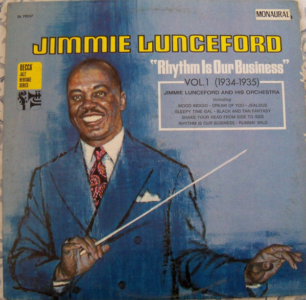 Jimmie Lunceford And His Orchestra : Rhythm Is Our Business (Vol. 1 1934-1935) (LP, Comp, Mono, Promo)