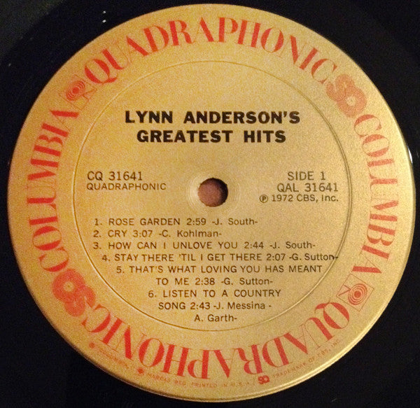 Lynn Anderson : Lynn Anderson's Greatest Hits (LP, Comp, Quad)