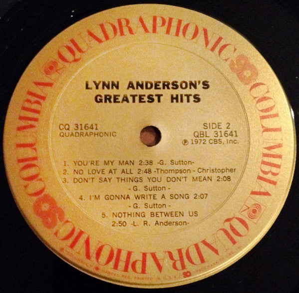Lynn Anderson : Lynn Anderson's Greatest Hits (LP, Comp, Quad)