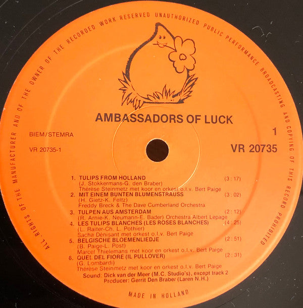 Ambassadors Of Luck : Euro-Flower-Songfestival (LP, Album)