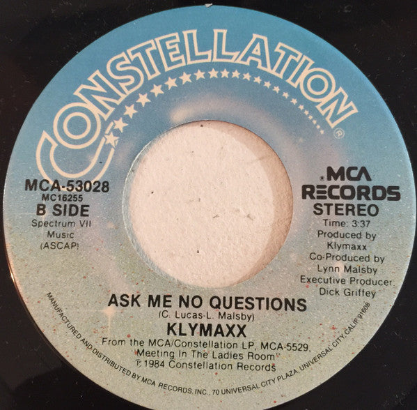 Klymaxx : I'd Still Say Yes (7", Single)