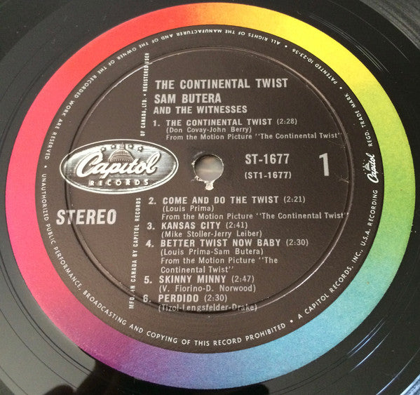 Sam Butera And The Witnesses : The Continental Twist (LP, Album)
