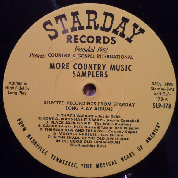 Various : More Country Music Samplers (LP, Comp)