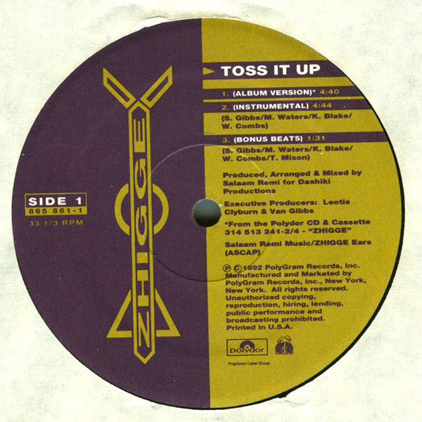 Zhigge : Toss It Up (12")