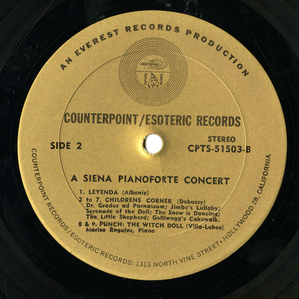 Various : A Siena Pianoforte Concert (LP, Comp, RE)