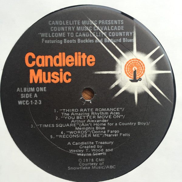 Various : Country Music Cavalcade - Welcome To Candlelite Country Featuring Boots, Buckles, And Badland Blues (3xLP, Comp + Box)