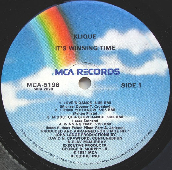 Klique : It's Winning Time (LP, Album, Glo)