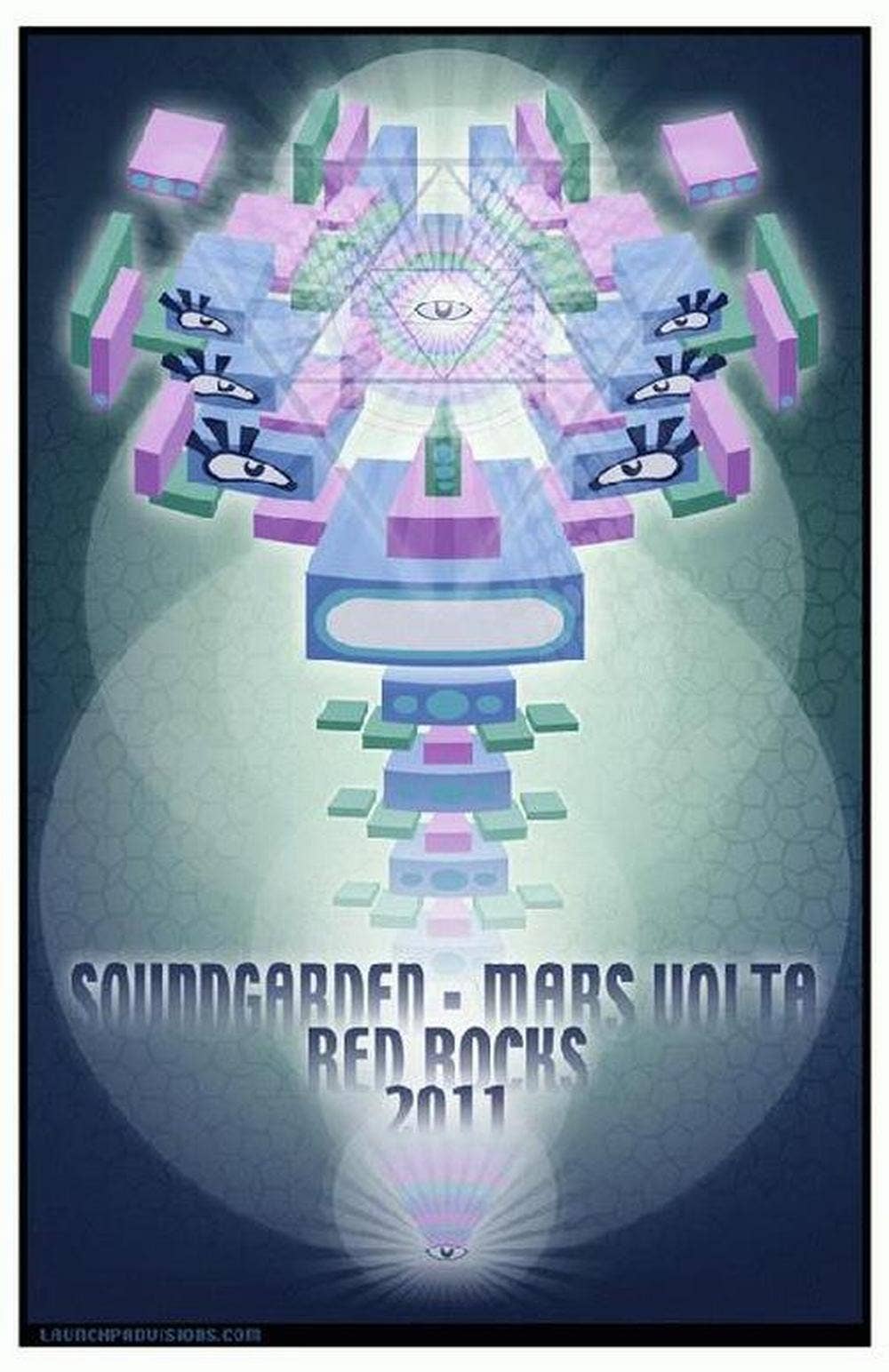 Soundgarden / Mars Volta Red Rocks 2011 Poster 11" x 17"