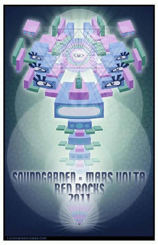 Soundgarden / Mars Volta Red Rocks 2011 Poster 11" x 17"