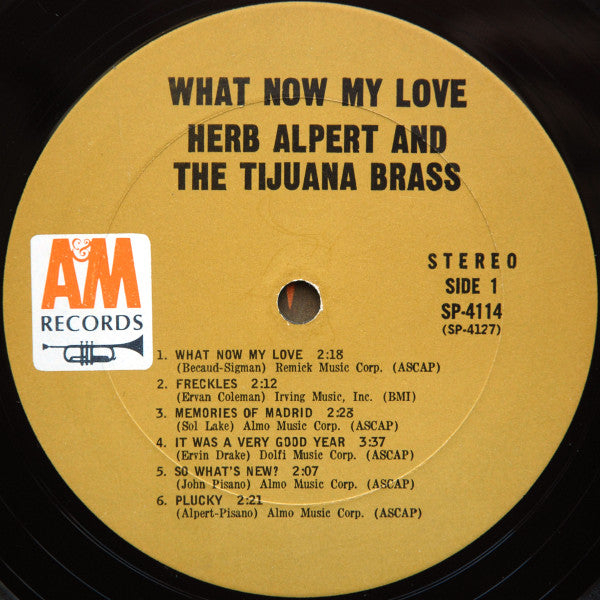 Herb Alpert & The Tijuana Brass : What Now My Love (LP, Album, Ter)