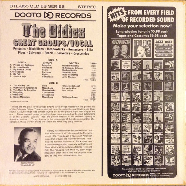 Various : The Oldies Great Groups/Vocal (LP, Comp)