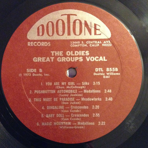 Various : The Oldies Great Groups/Vocal (LP, Comp)
