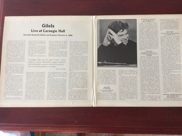 Gilels* : At Carnegie Hall (2xLP, RE, Gat)