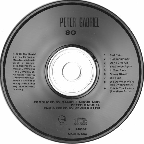 Peter Gabriel : So (CD, Album, Spe)