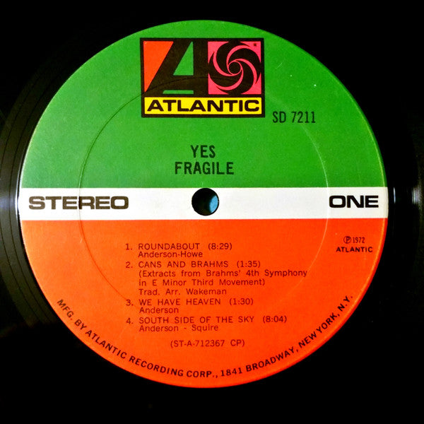 Yes : Fragile (LP, Album, CP,)