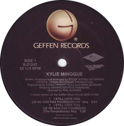 Kylie Minogue : I Still Love You (Je Ne Sais Pas Pourquoi) (12", Maxi)