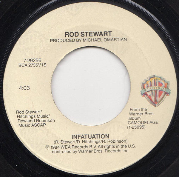 Rod Stewart : Infatuation (7", Single, Jac)