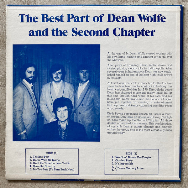 Dean Wolfe And The Second Chapter : The Best Part (LP, Album)