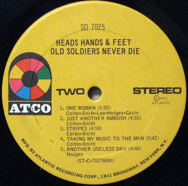 Heads Hands & Feet : Old Soldiers Never Die (LP, Album, RI)