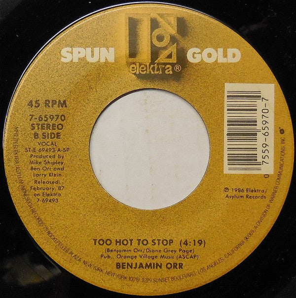 Benjamin Orr : Stay The Night / Too Hot To Stop (7", Single)