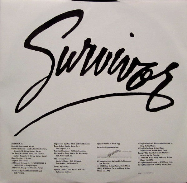 Survivor : Eye Of The Tiger (LP, Album, Ter)