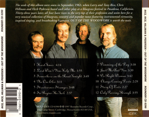Rice, Rice, Hillman & Pedersen : Out Of The Woodwork (CD, Album)