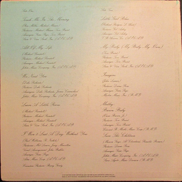 Diana Ross : Touch Me In The Morning (LP, Album, Sup)