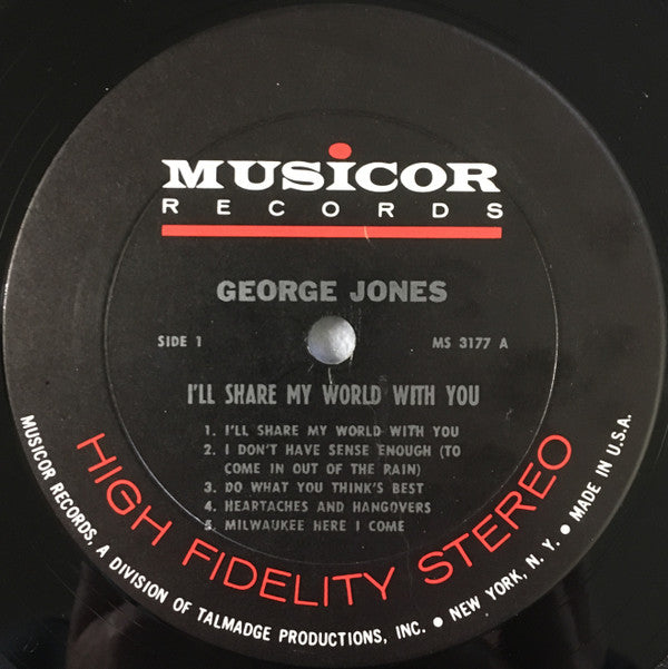George Jones (2) : I'll Share My World With You (LP, Album, Ter)