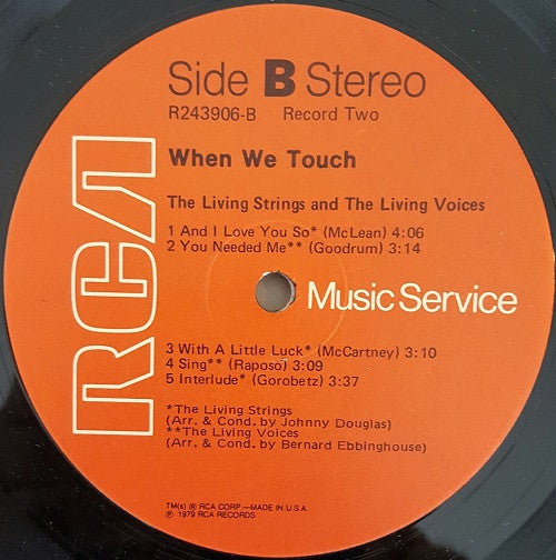 The Living Strings* And The Living Voices* : When We Touch (2xLP, Album, Club)