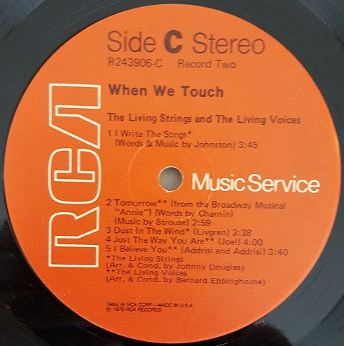 The Living Strings* And The Living Voices* : When We Touch (2xLP, Album, Club)
