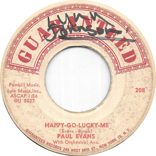 Paul Evans : Happy-Go-Lucky-Me  (7", Single)